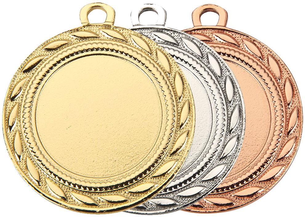 Medailles in goud, zilver en brons (D109)